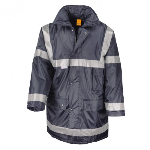 KURTKA PRZECIWDESZCZOWA ODBLASKOWA MANAGEMENT COAT  OVERSIZE RESULT